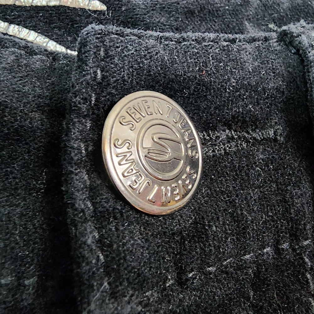 SEVEN7 Size 8 Black Velvet 5 Pocket Skinny Jeans Career Casual Cotton Stretch - Picture 6 of 10
